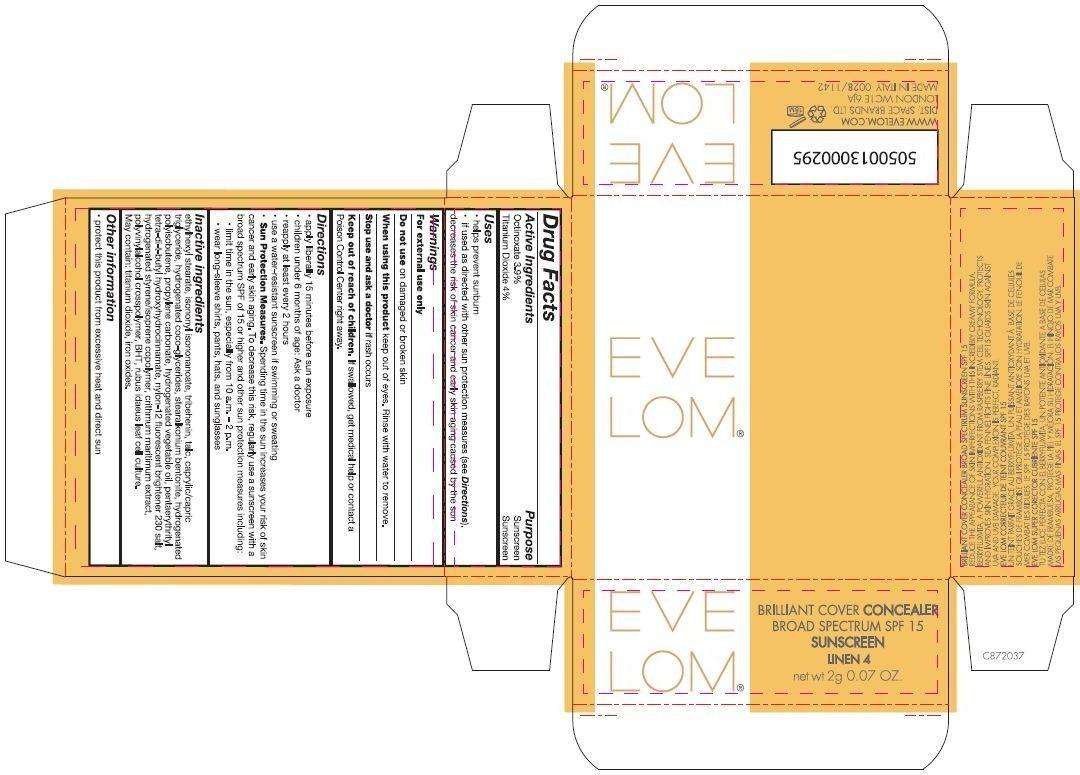 Eve Lom Brilliant Cover Concealer Broad Spectrum SPF 15 Sunscreen